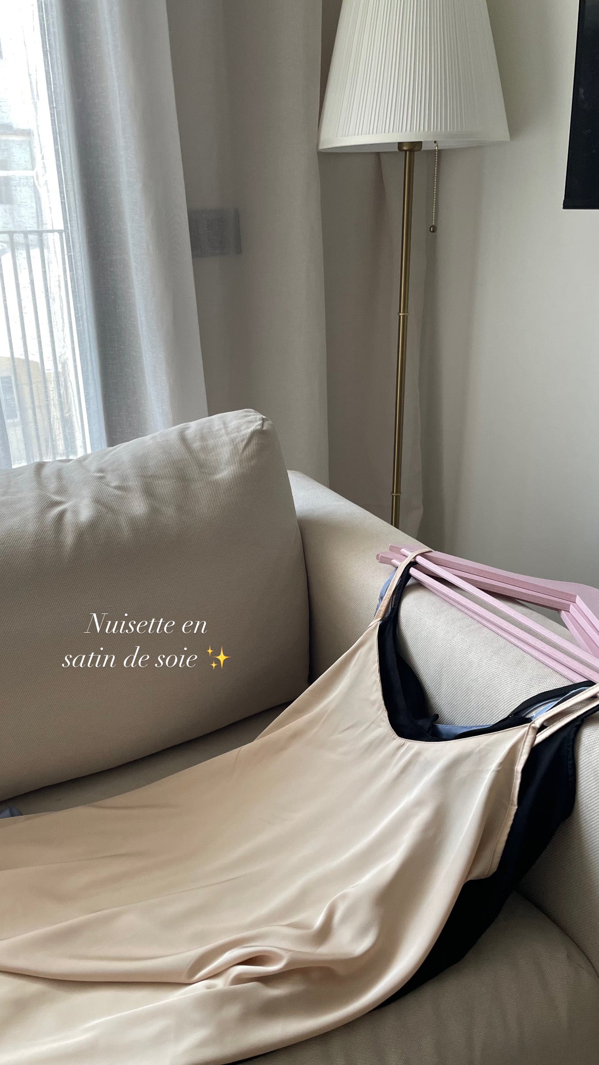 nuisette en satin de soie