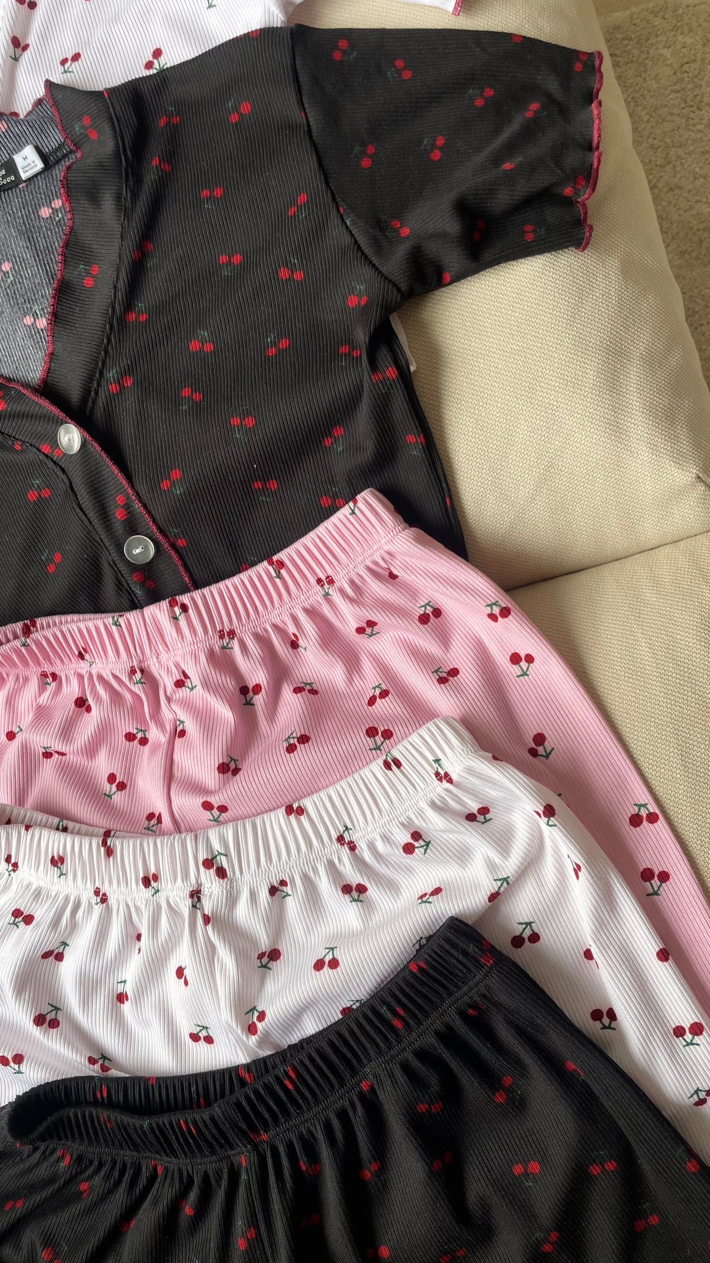 pyjamas short cerises