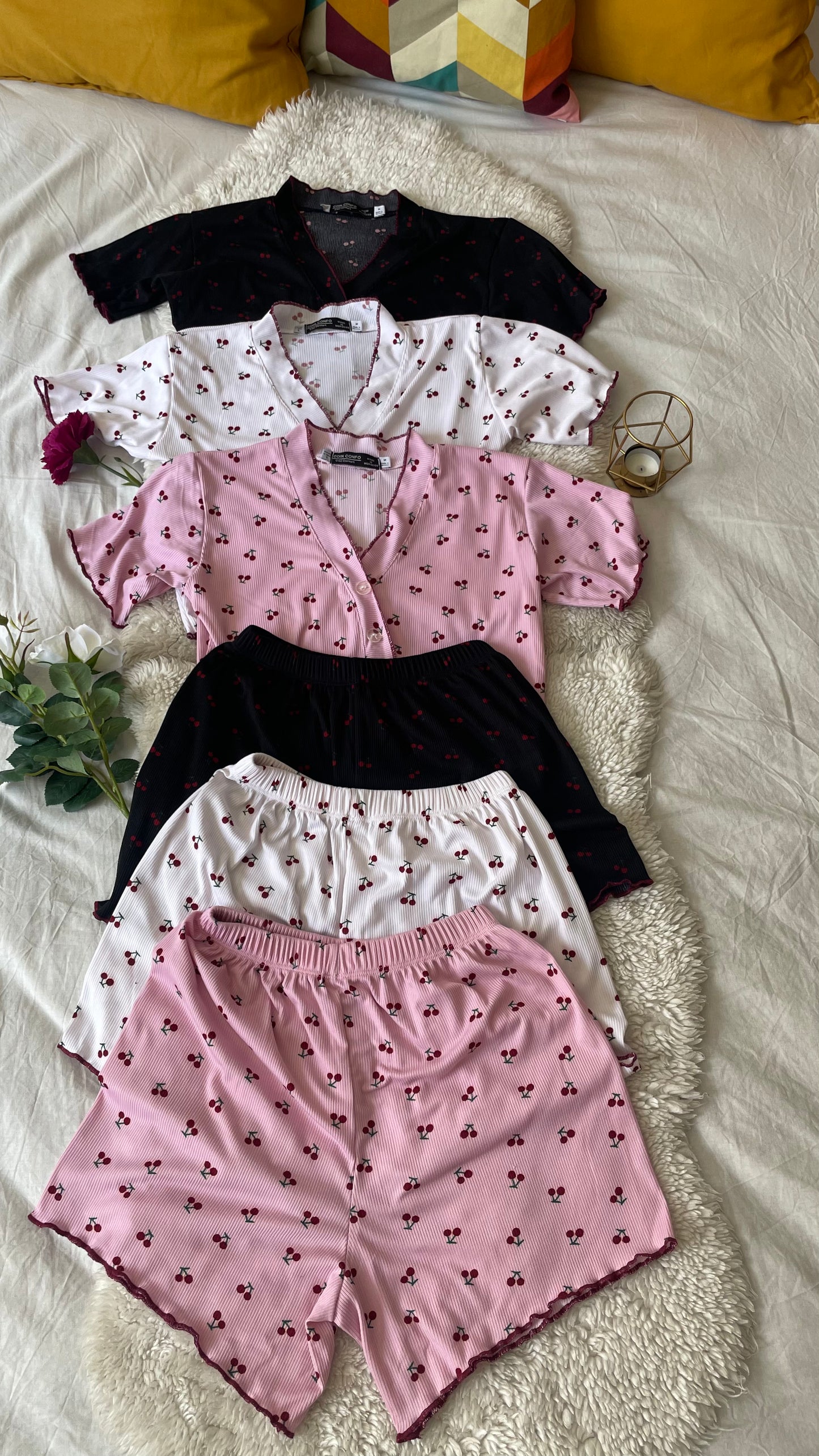 pyjamas short cerises