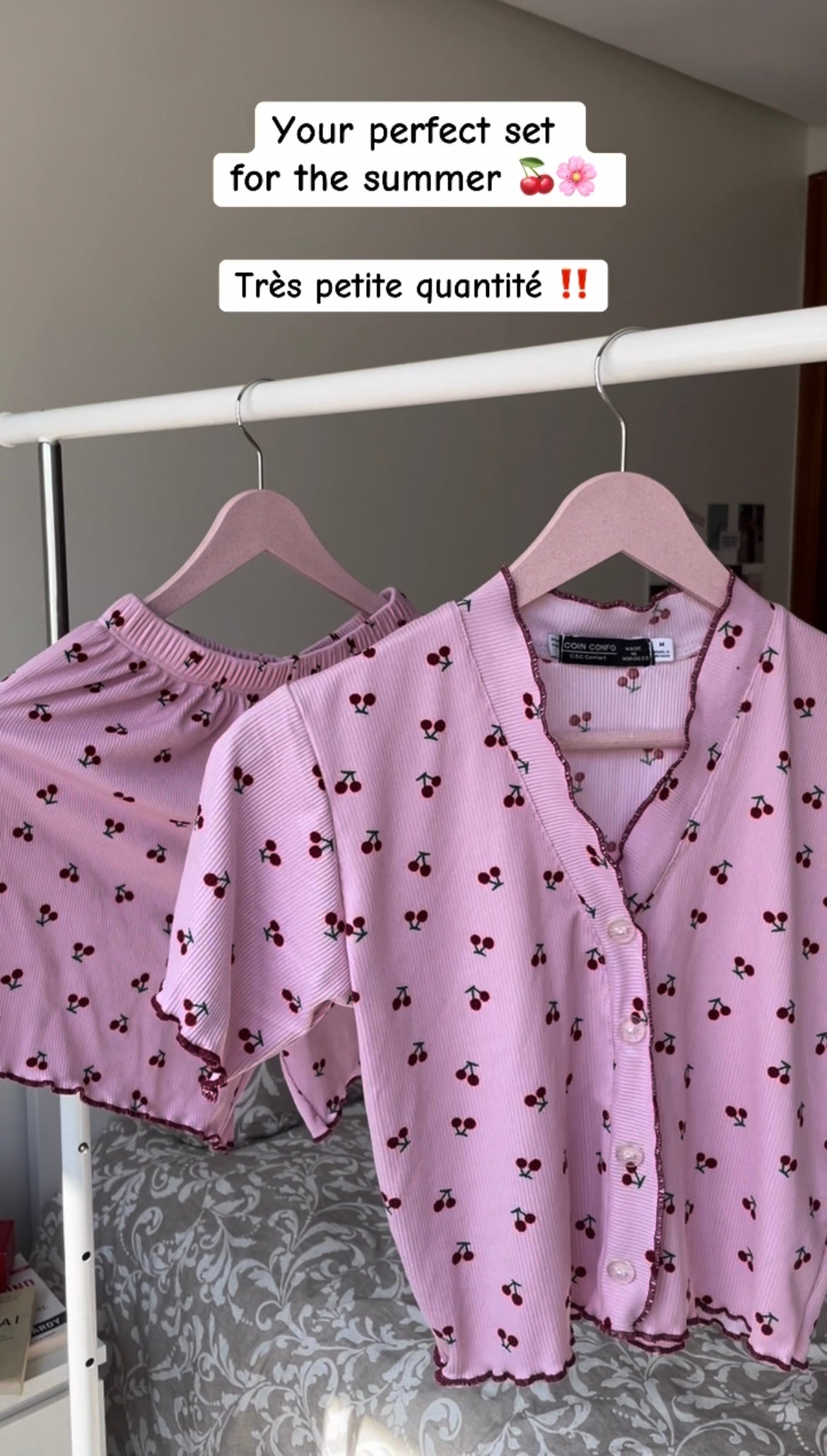 pyjamas short cerises