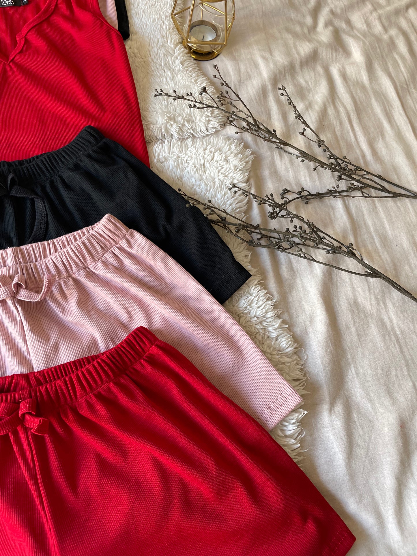 Pack de short sets multicolors en cotton
