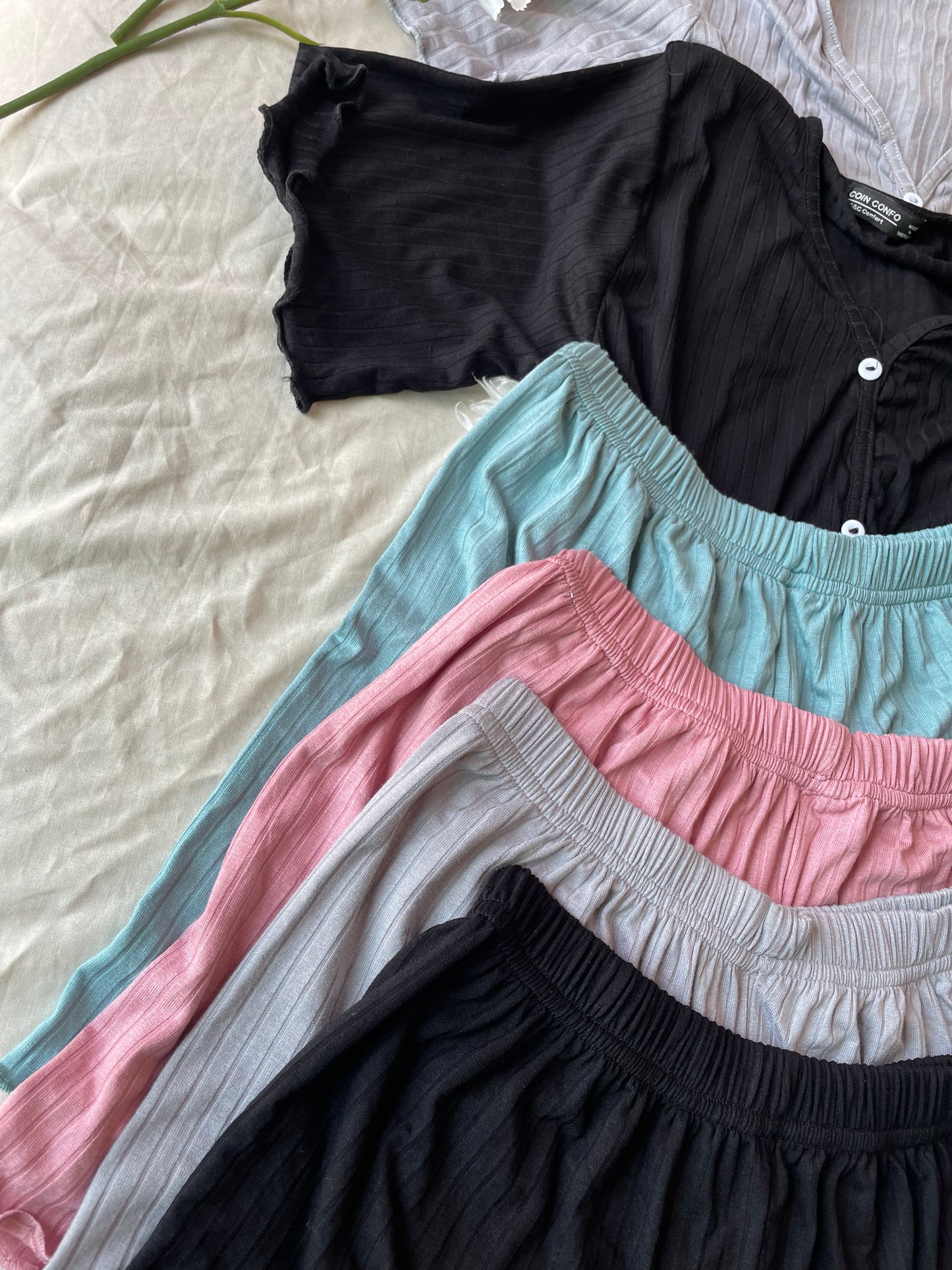 set en short demi manche-100% cotton